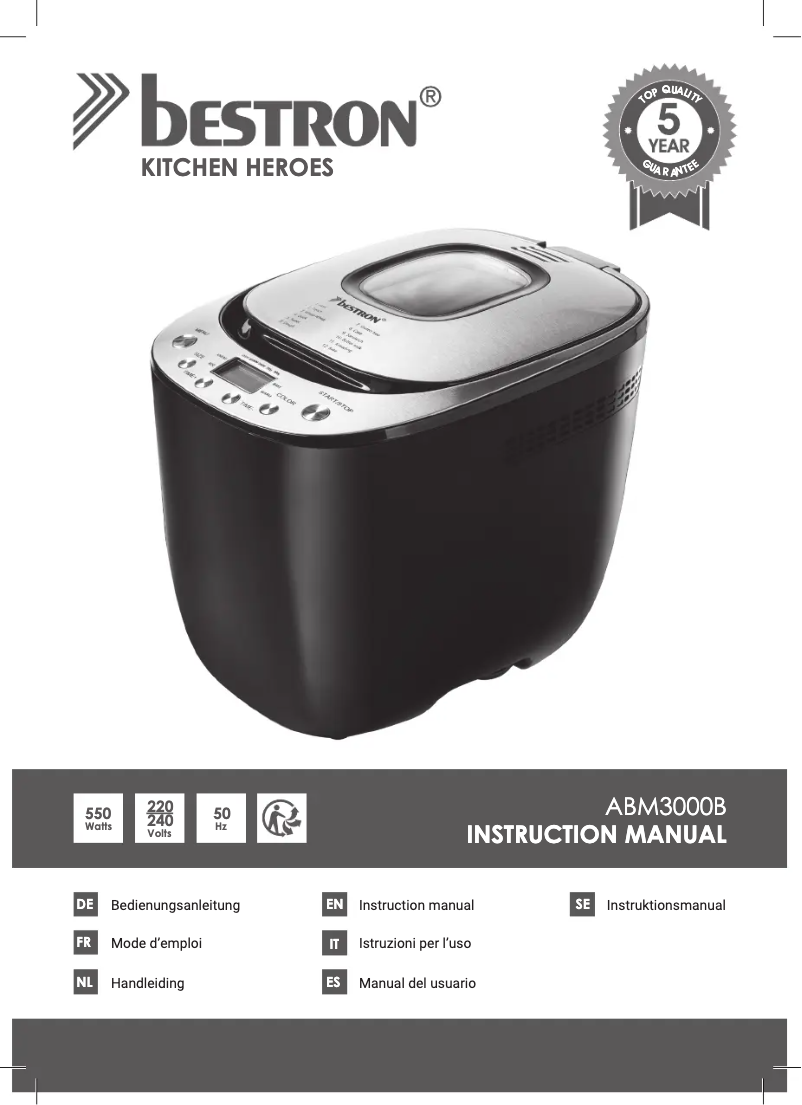 Image de la première page du manuel de l'appareil ABM3000B