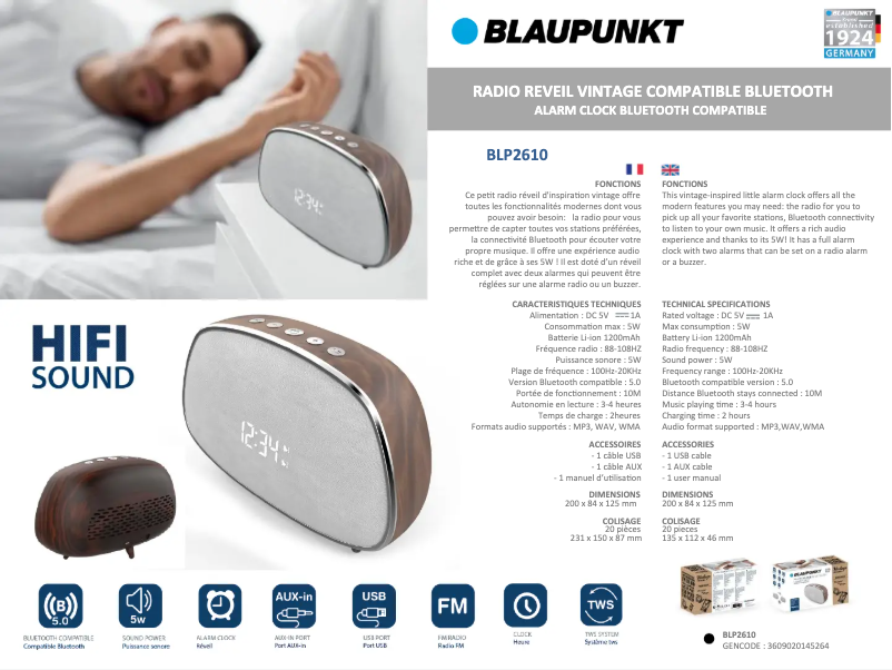 Image de la première page du manuel de l'appareil BLP2610