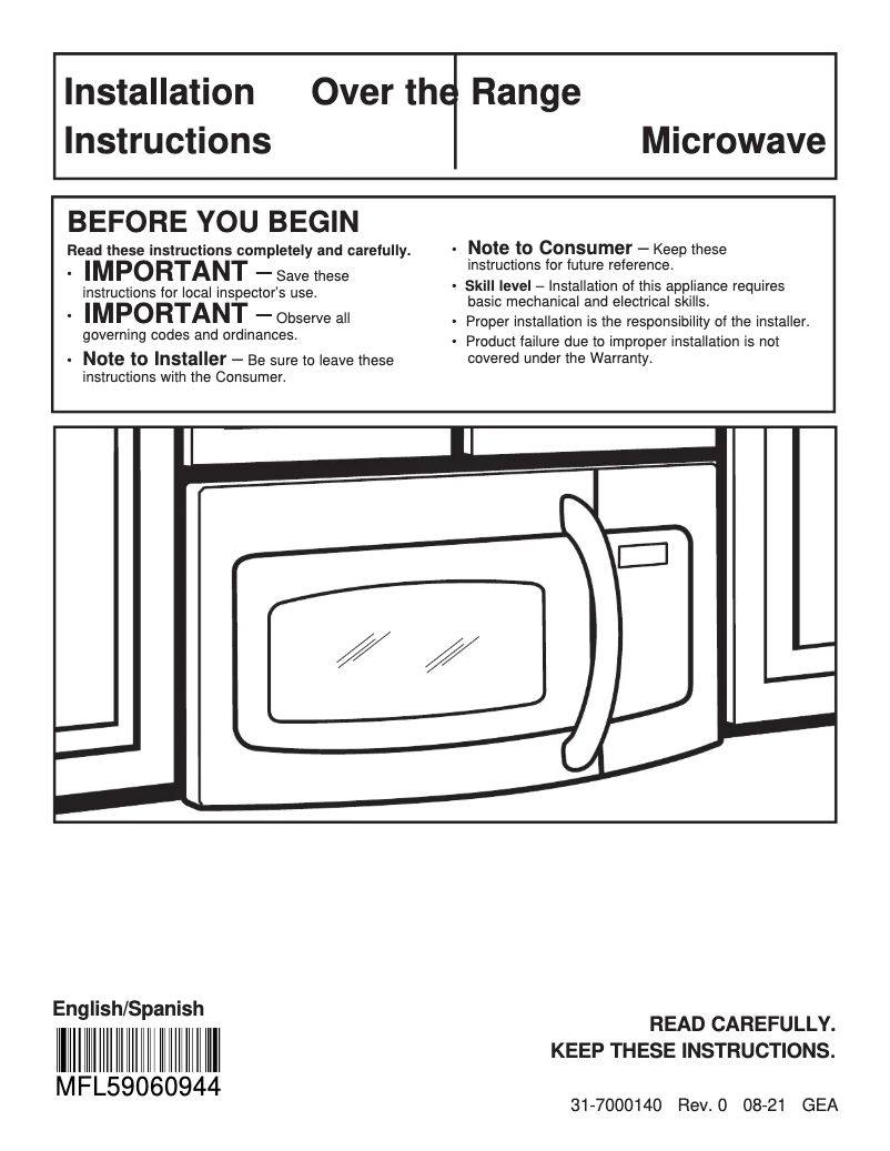 Image de la première page du manuel de l'appareil Profile PVM9225SRSS