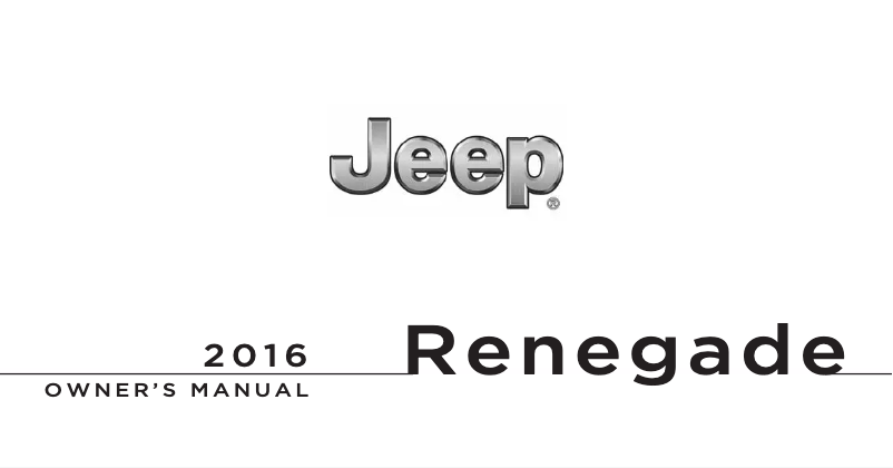 Page 1 de la notice Manuel utilisateur Jeep Renegade (2016)