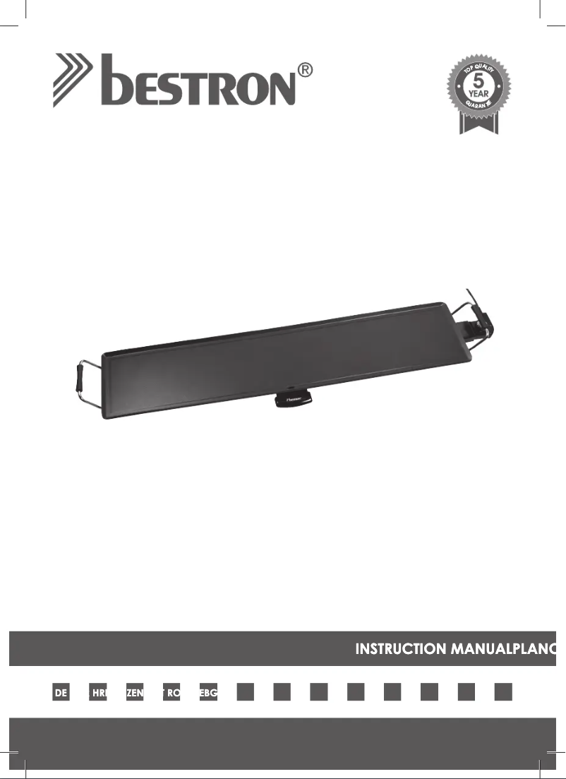 Page n°1 - Manuel utilisateur Bestron ABP605