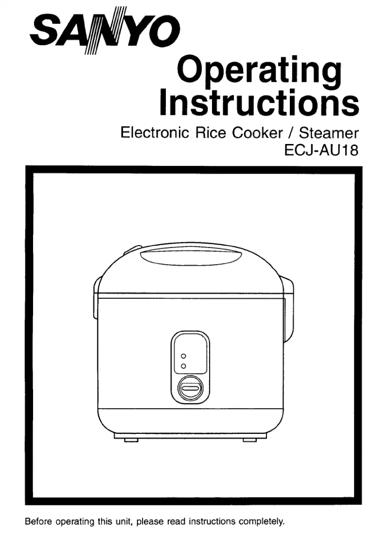 Image de la première page du manuel de l'appareil ECJ-AU18