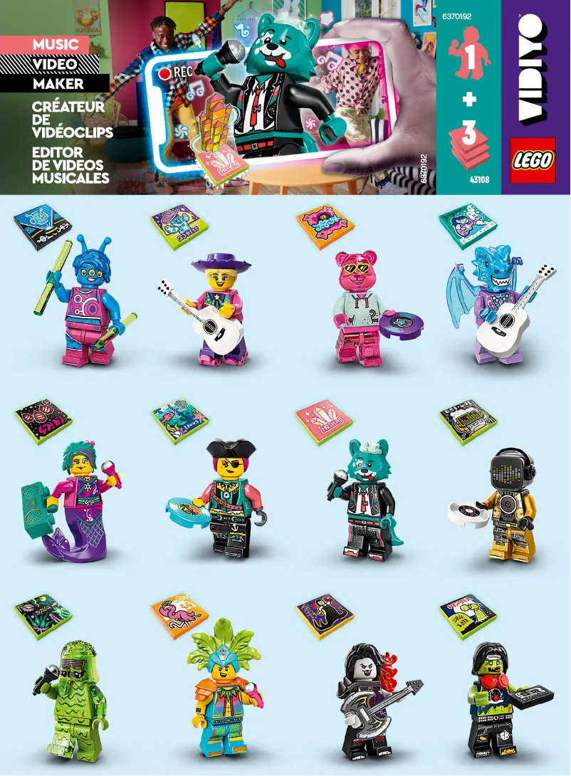 Page n°1 - Manuel utilisateur Lego Vidiyo 43108