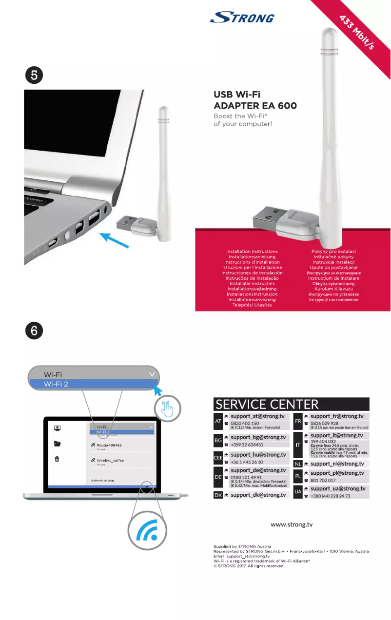Page n°1 - Manuel utilisateur Strong EA 600