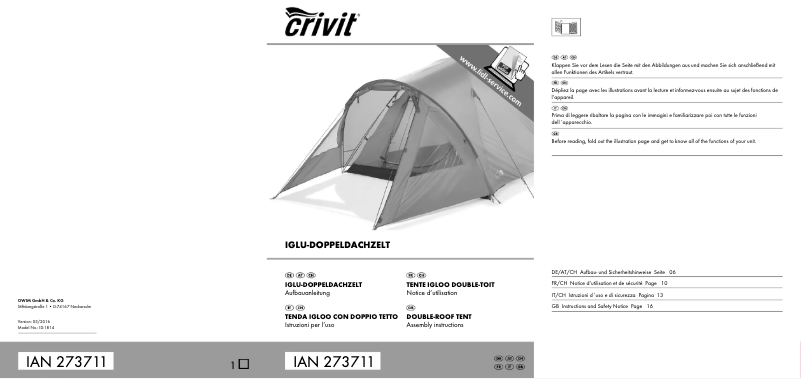 Image de la première page du manuel de l'appareil IAN 96716