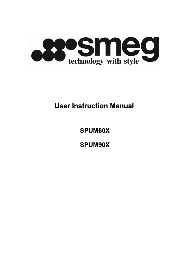 Page n°1 - Manuel utilisateur Smeg SPUM90X
