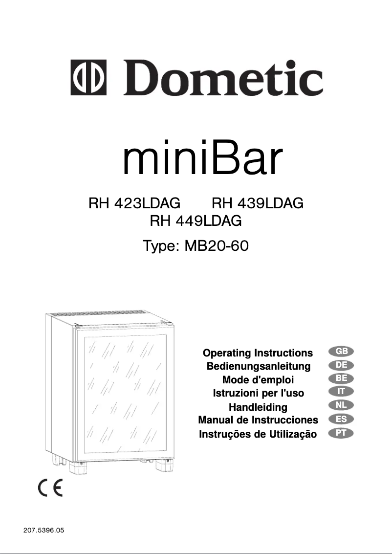 First page image of the manual for RH 423 LDAG