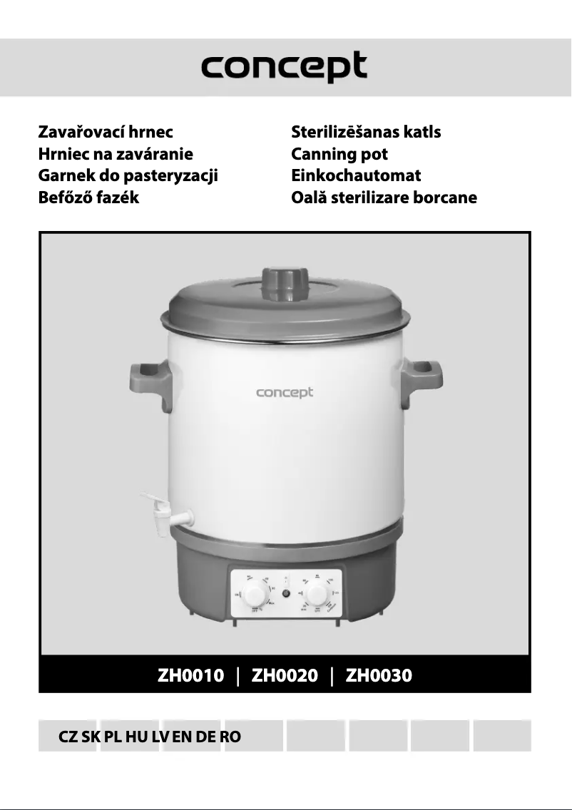 Página 1 del manual Manual de usuario Concept ZH0030