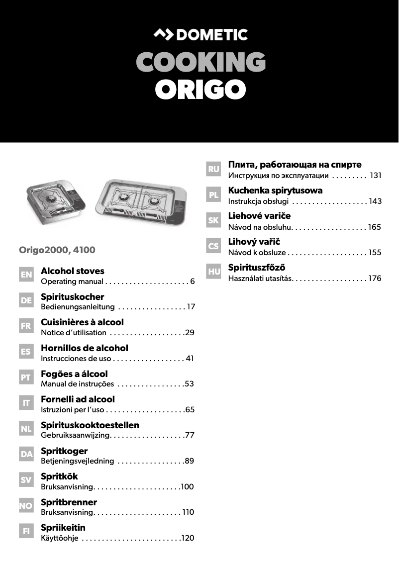 Página 1 del manual Manual de usuario Dometic Origo 4100