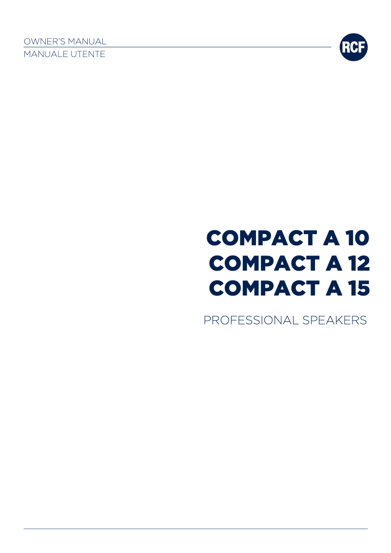 Image de la première page du manuel de l'appareil COMPACT A 12