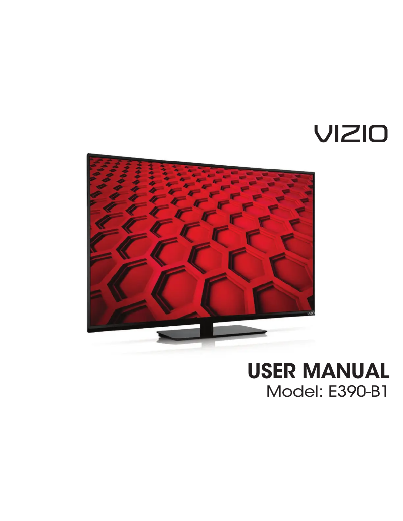 Page 1 de la notice Manuel utilisateur VIZIO E390-B1