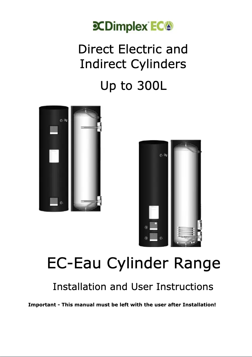 Page n°1 - Manuel utilisateur Dimplex ECSd250-580