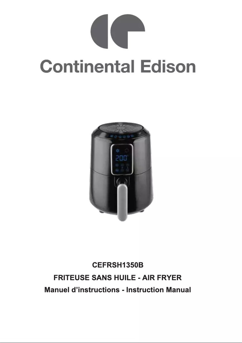 Página 1 del manual Manual de usuario Continental Edison CEFRSH1350B