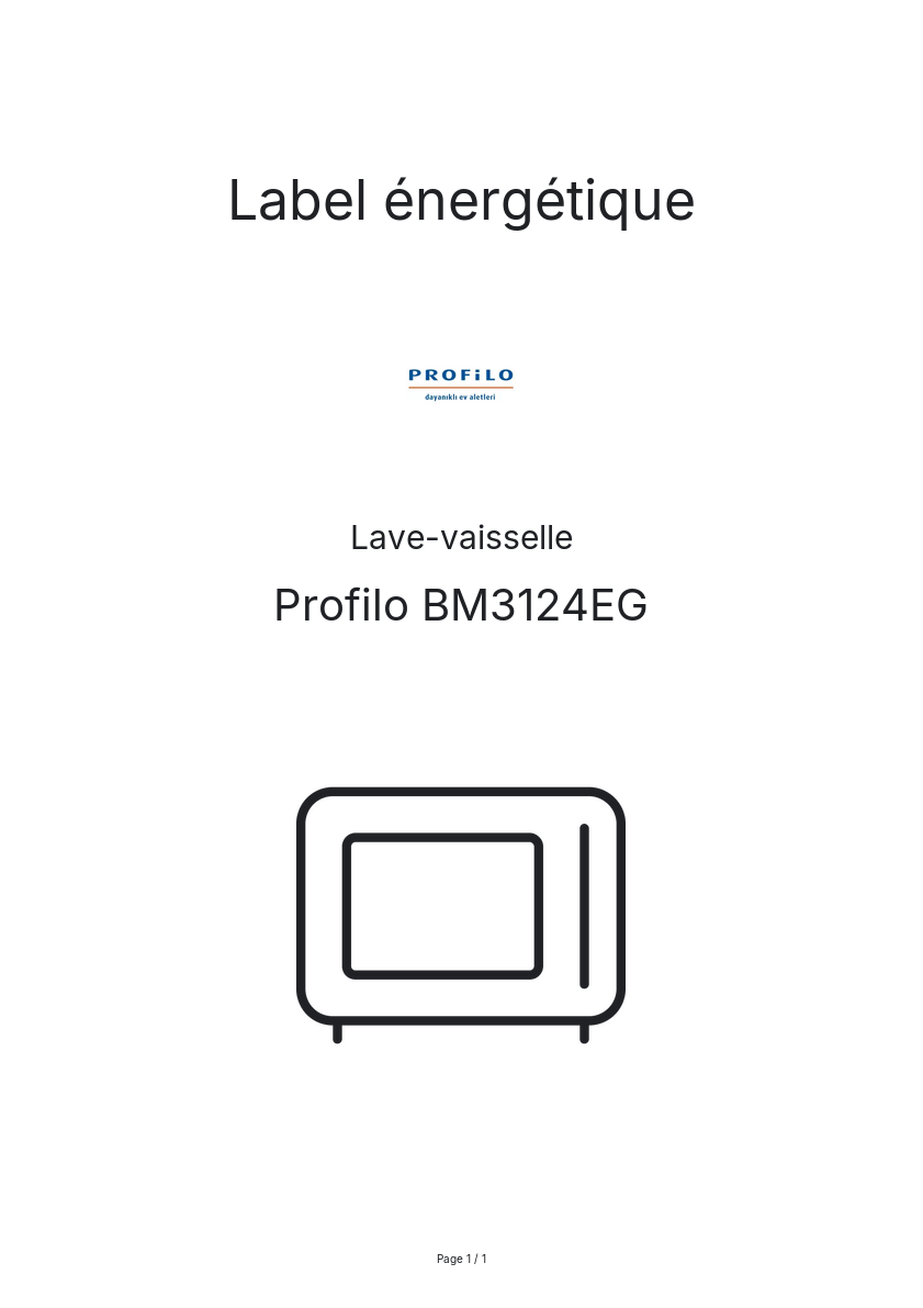 Image de la première page du manuel de l'appareil BM3124EG