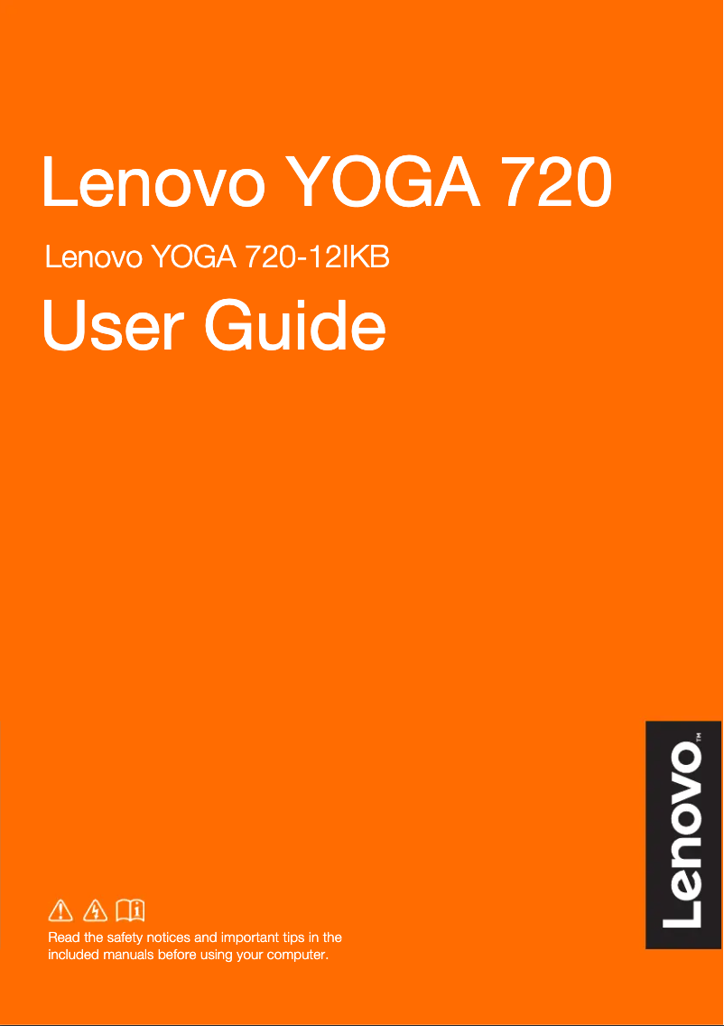 Page 1 de la notice Manuel utilisateur Lenovo IdeaPad Yoga 720