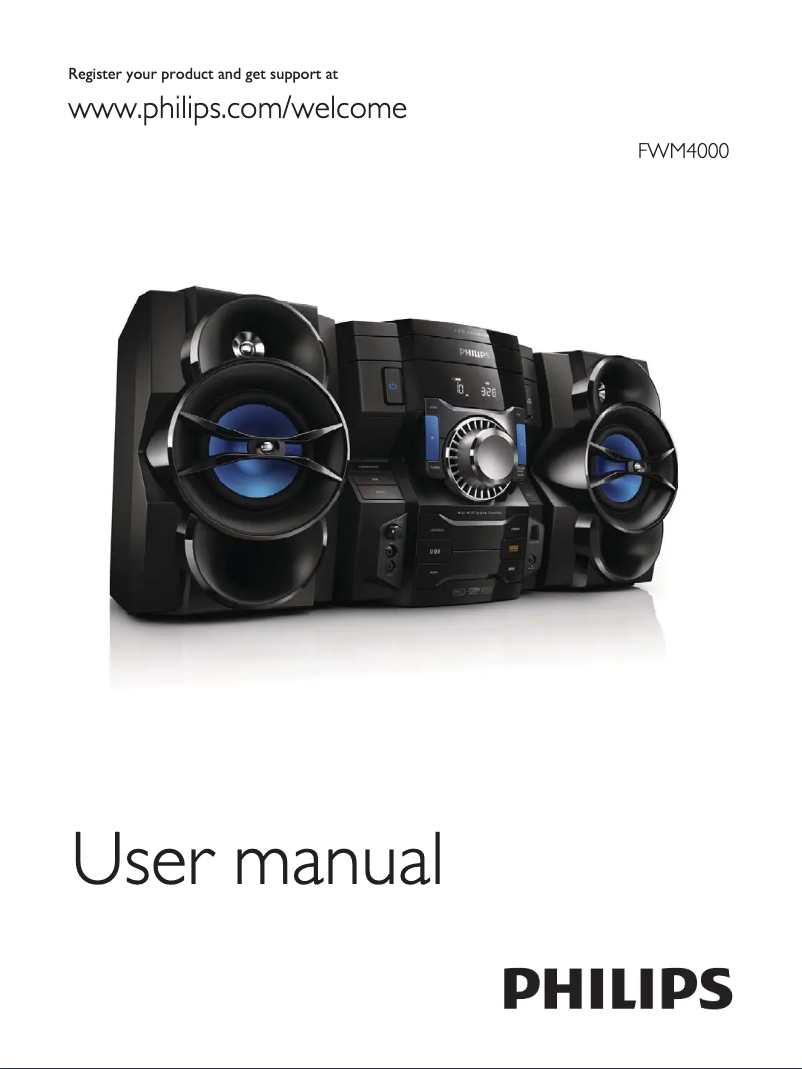 Page n°1 - Manuel utilisateur Philips FWM4000X