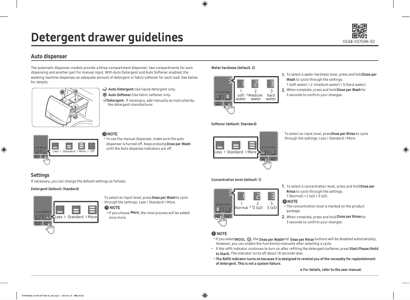 Page 1 de la notice Manuel utilisateur Samsung WD10N64FOOXFAZ