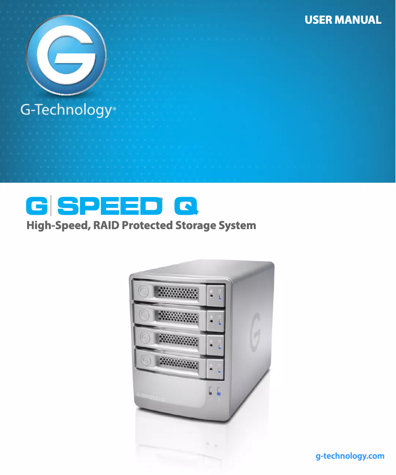 Page 1 de la notice Manuel utilisateur G-Technology G-Speed Q