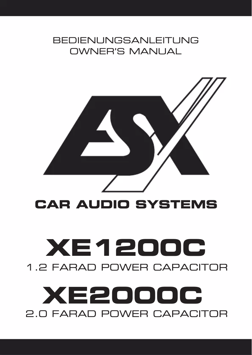 Image de la première page du manuel de l'appareil XE2000C