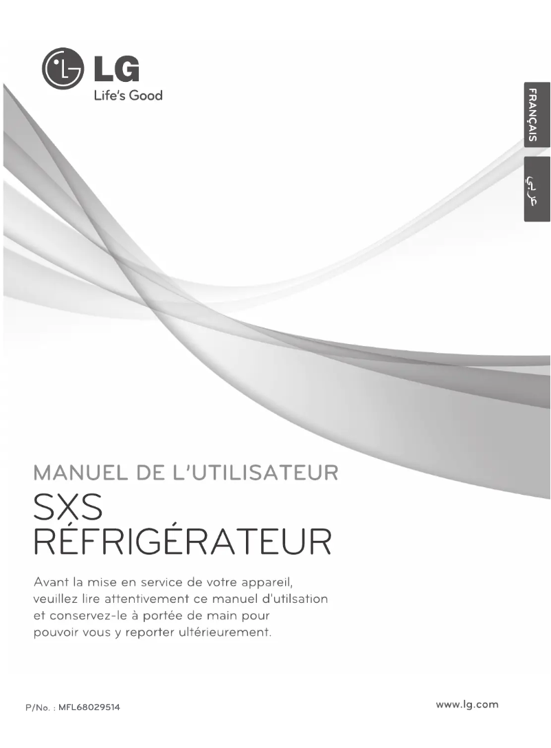 Page 1 de la notice Manuel utilisateur LG GR-B207GLQV