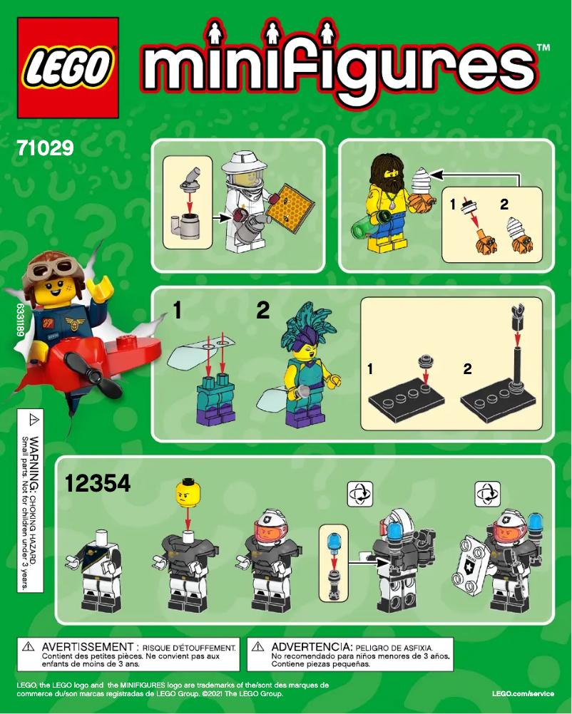 Image de la première page du manuel de l'appareil Minifigures 71029