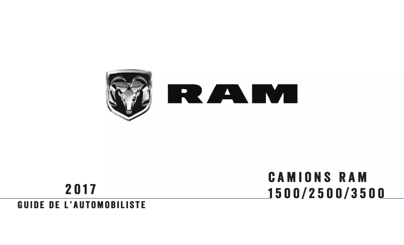 Page 1 de la notice Manuel utilisateur RAM 3500 (2017)