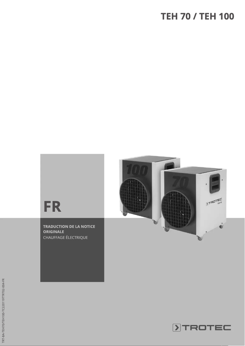 Image de la première page du manuel de l'appareil TEH 100
