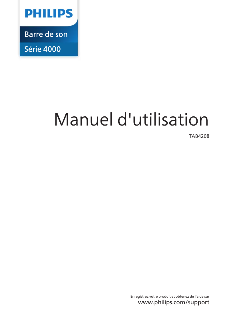 Image de la première page du manuel de l'appareil TAB4208