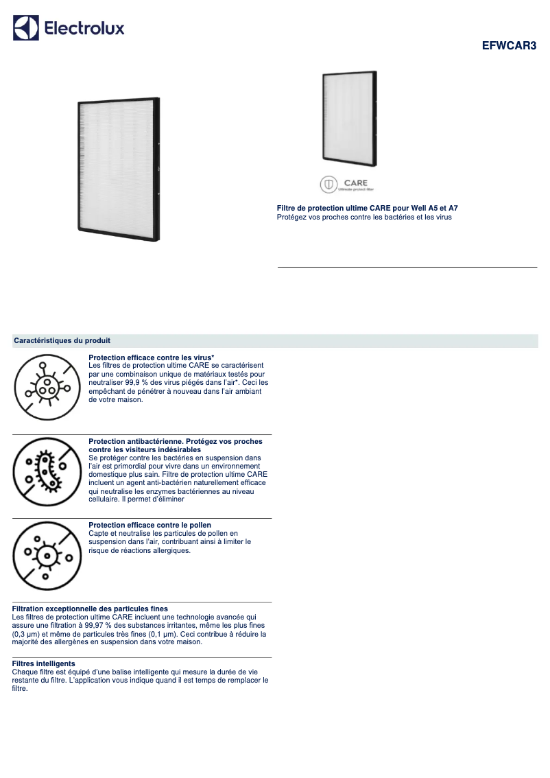 Image de la première page du manuel de l'appareil EFWCAR3