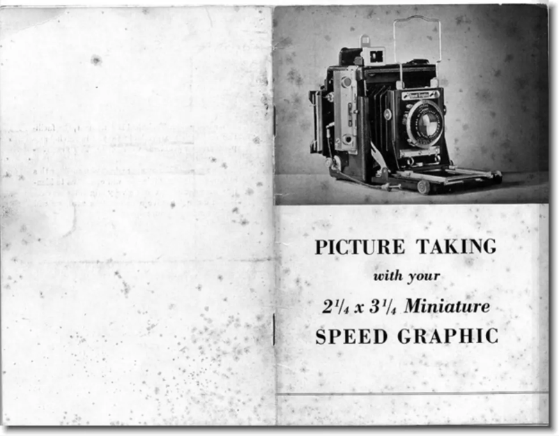Page 1 de la notice Manuel utilisateur Graflex Speed Graphic