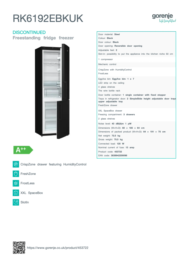 Image de la première page du manuel de l'appareil RK6192EBKUK
