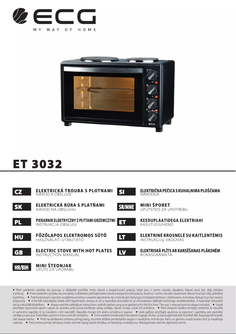 Page 1 de la notice Manuel utilisateur ECG ET 3032