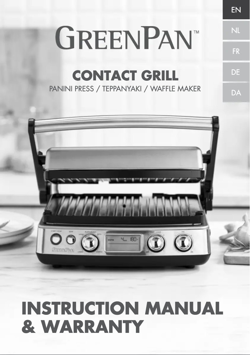 Page n°1 - Manuel utilisateur GreenPan CC006810