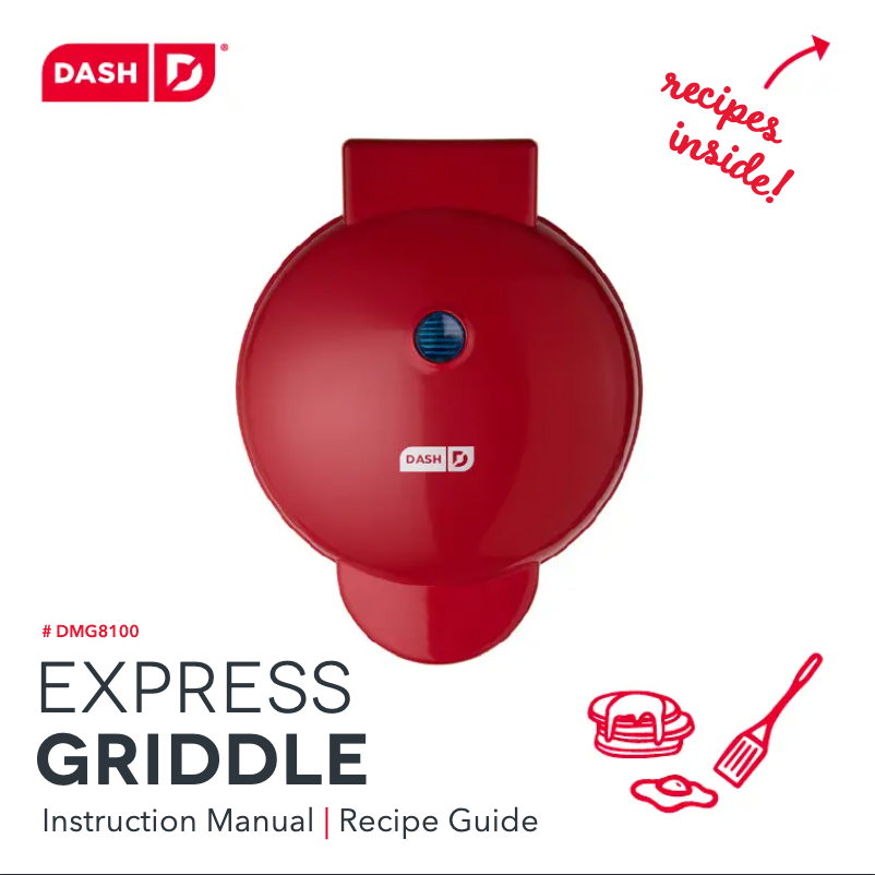 Image de la première page du manuel de l'appareil Express Griddle DMG8100V2RD04