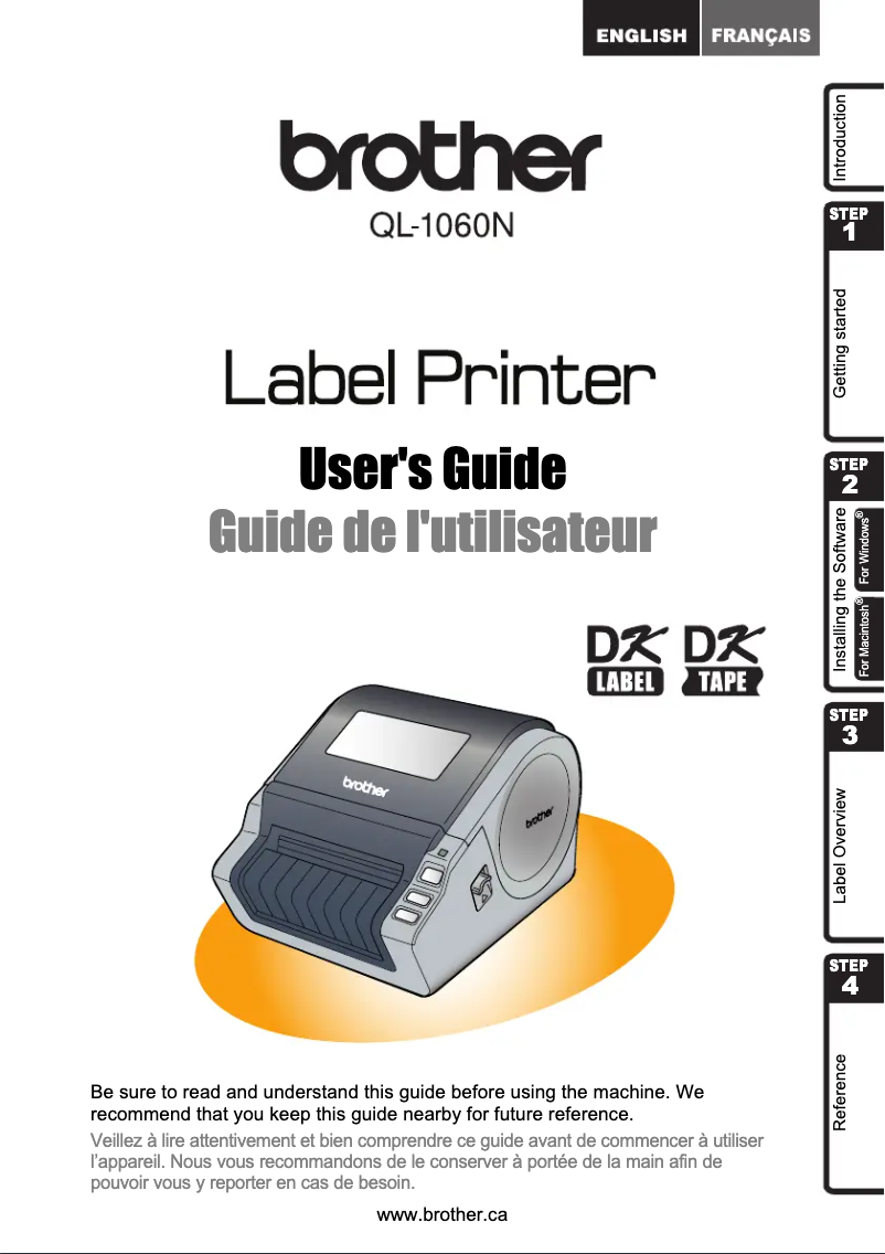 Page n°1 - Manuel utilisateur Brother QL-1060N