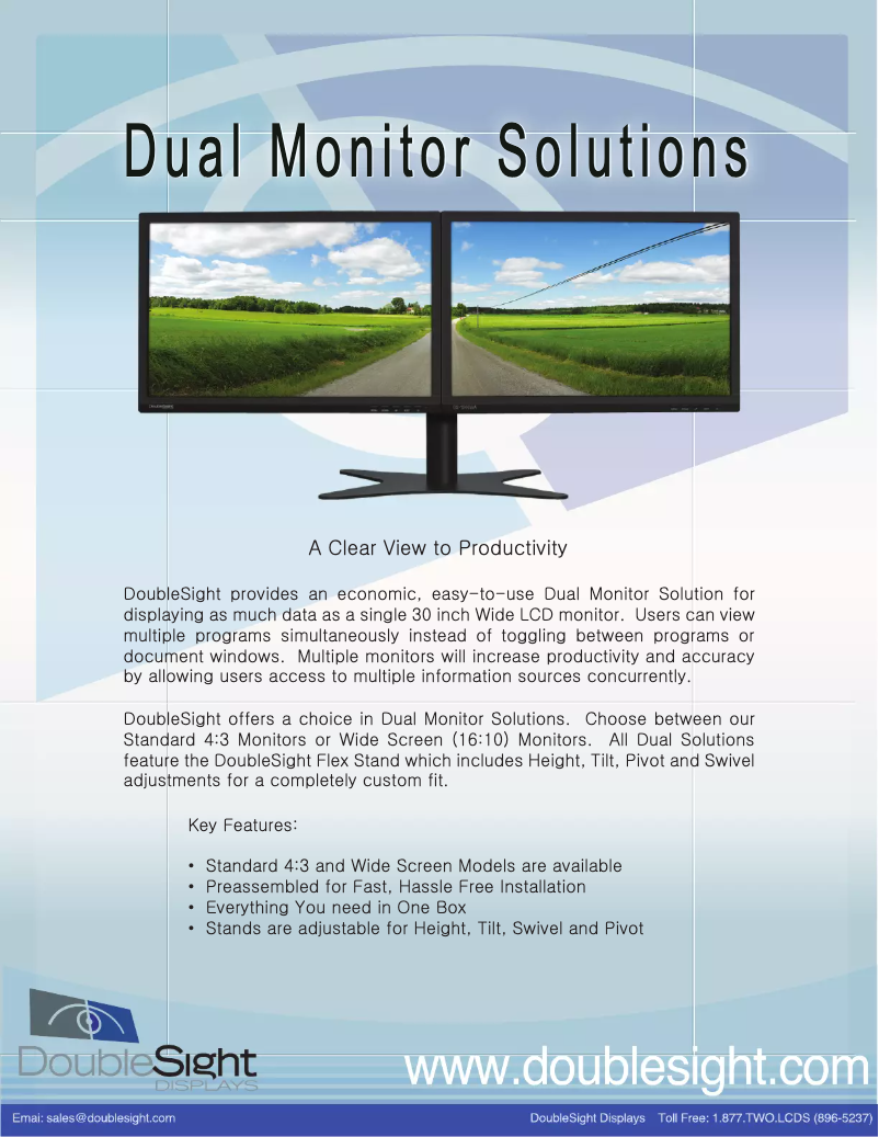 Page 1 de la notice Manuel utilisateur DoubleSight DS-2200WA-C