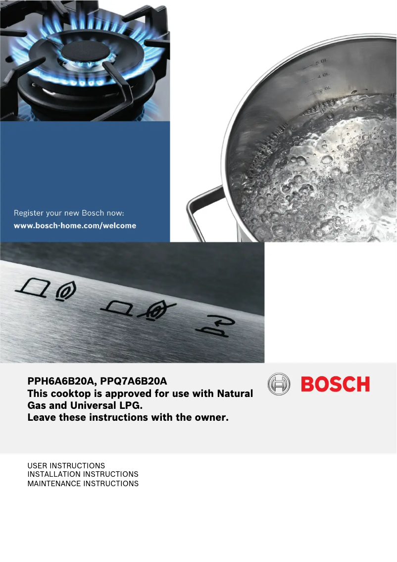 Page 1 de la notice Manuel utilisateur Bosch PPQ7A6B20A