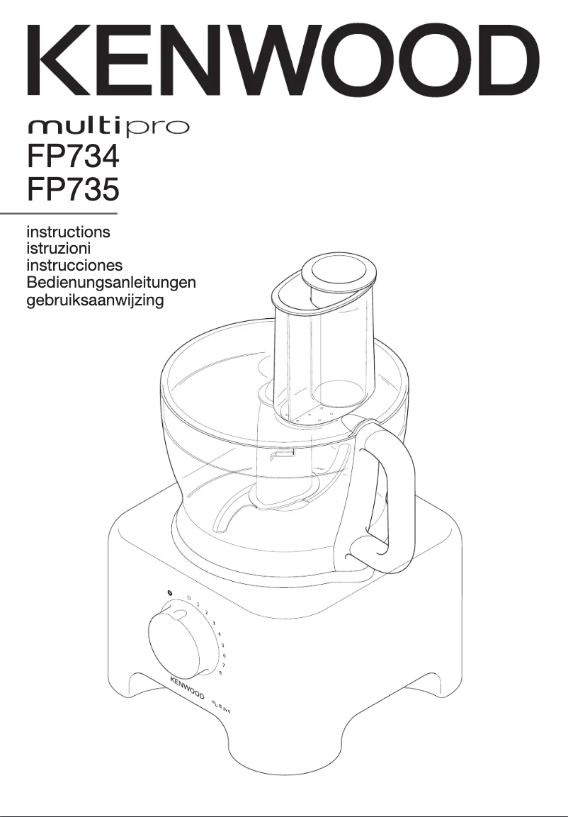 Page n°1 - Manuel utilisateur Kenwood FP734