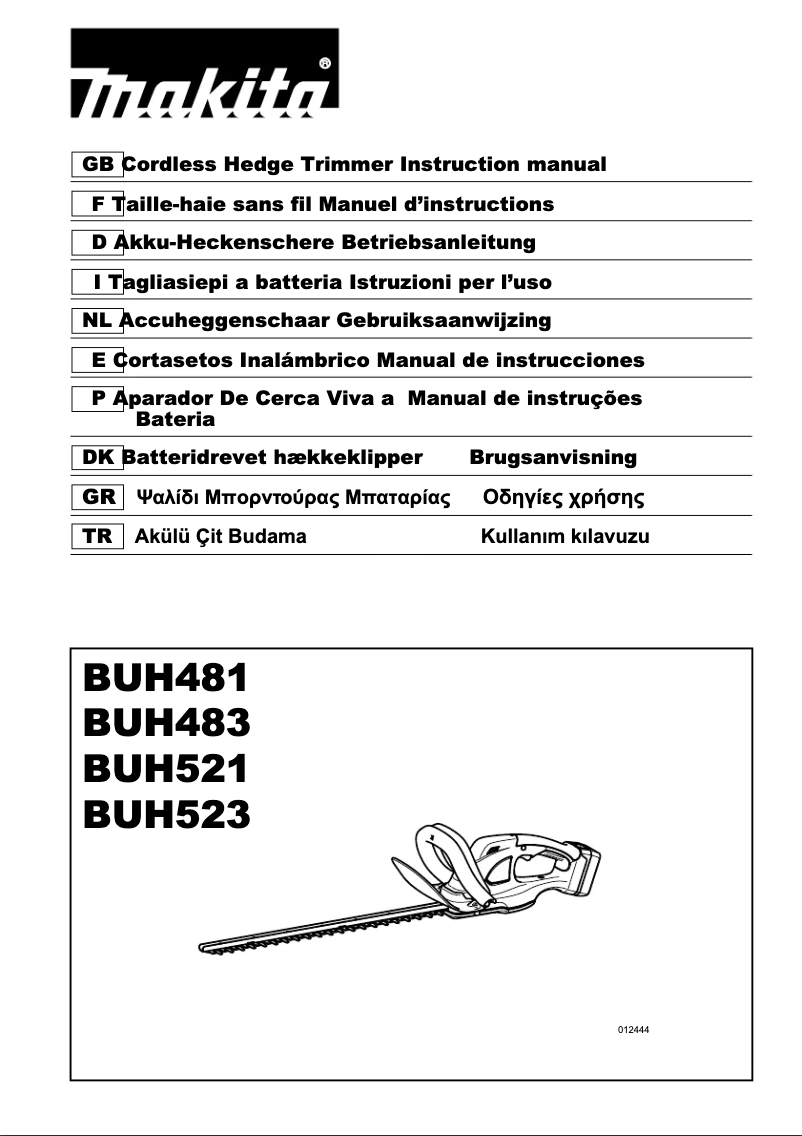 Page n°1 - Manuel utilisateur Makita BUH481SH