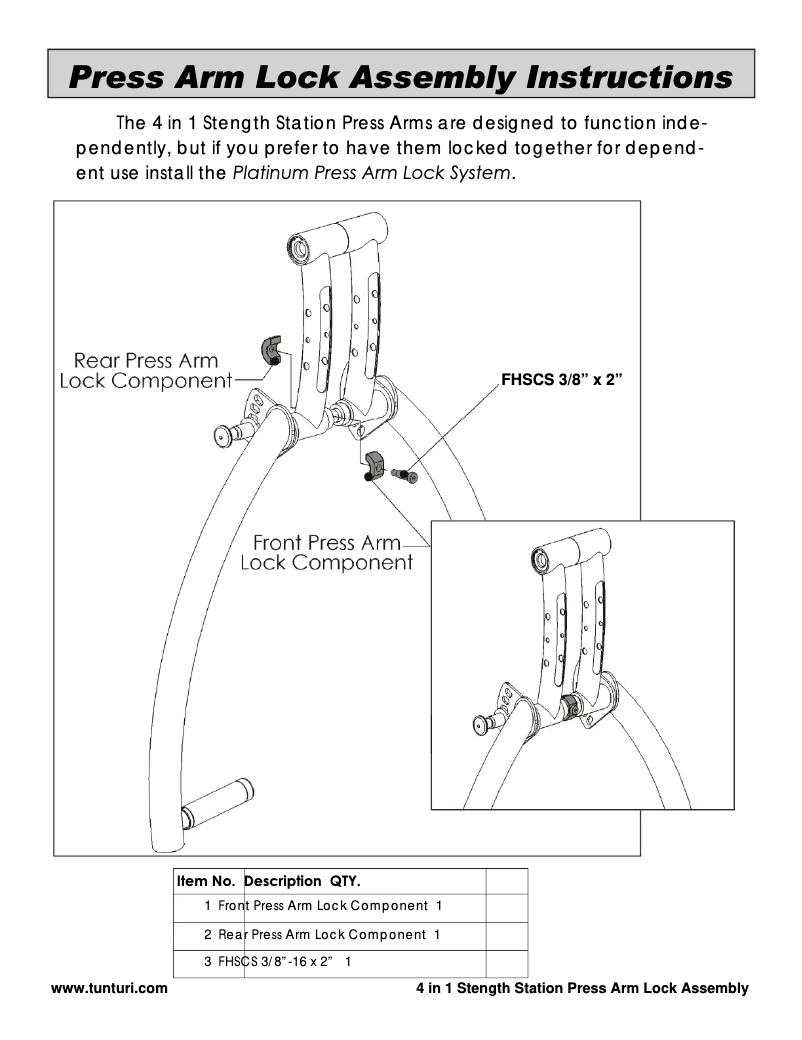 Page n°1 - Manuel utilisateur Tunturi Platinum Upper Body