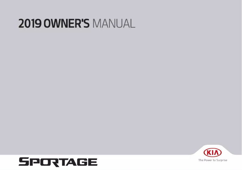 Página 1 del manual Manual de usuario Kia Sportage (2019)