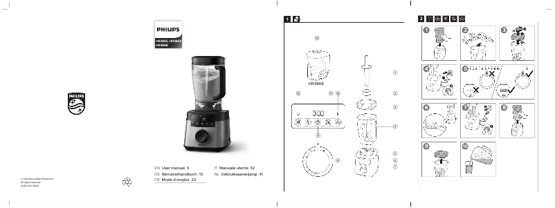 Image de la première page du manuel de l'appareil HR3866