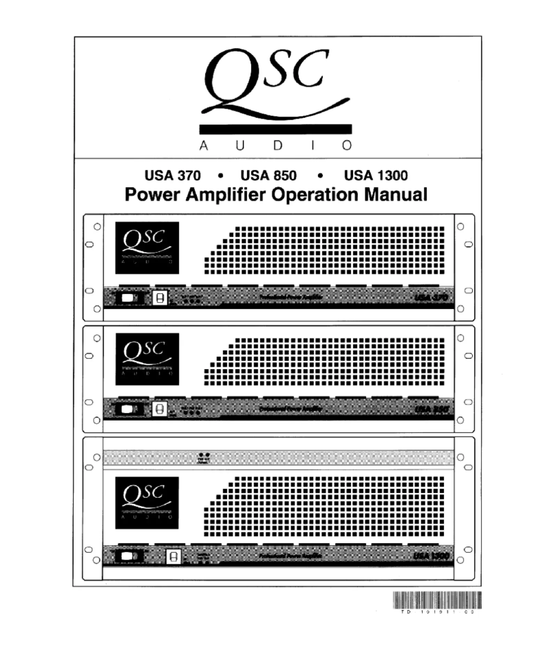 Page 1 de la notice Manuel utilisateur QSC USA 850