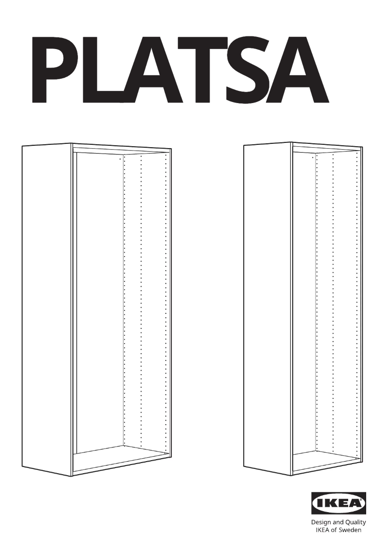 Page 1 de la notice Manuel utilisateur Ikea PLATSA 303.309.52