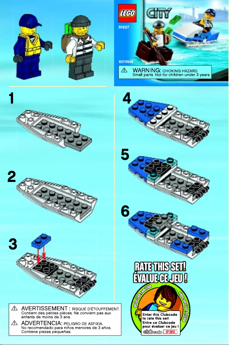 Page n°1 - Manuel utilisateur Lego Police Watercraft 30227