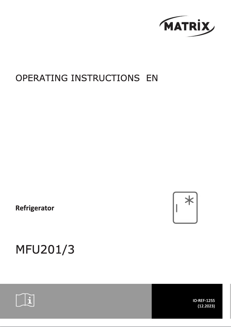 Page 1 de la notice Manuel utilisateur Matrix MFU201