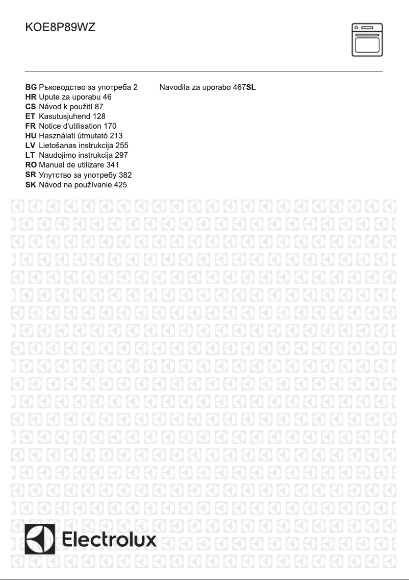 Page n°1 - Manuel utilisateur Electrolux KOE8P89WZ