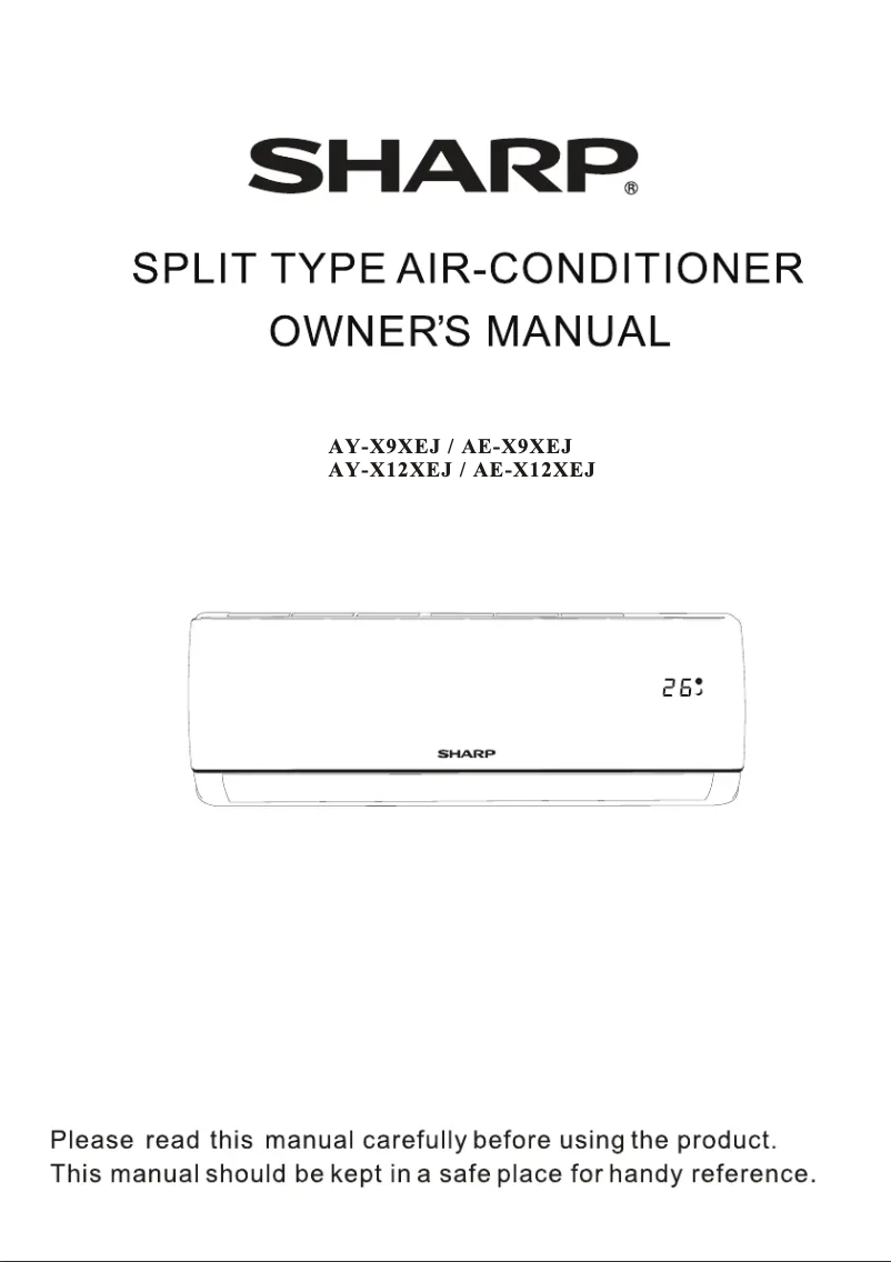 Page 1 de la notice Manuel utilisateur Sharp AY-X12XEJ