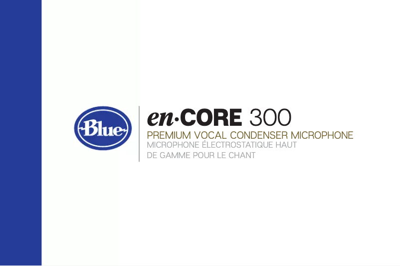 Page 1 de la notice Manuel utilisateur Blue enCORE 300