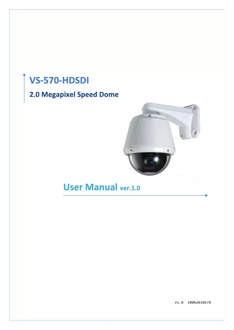 Page n°1 - Manuel utilisateur Marshall Electronics VS-570-HDSDI